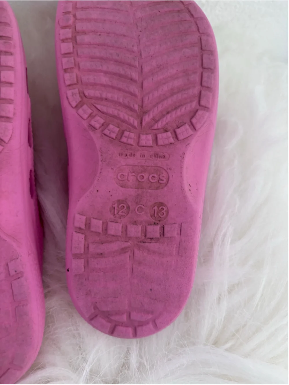 Girls Crocs Pink Sandals Size 12 (Toddler Girl) Slides Logo